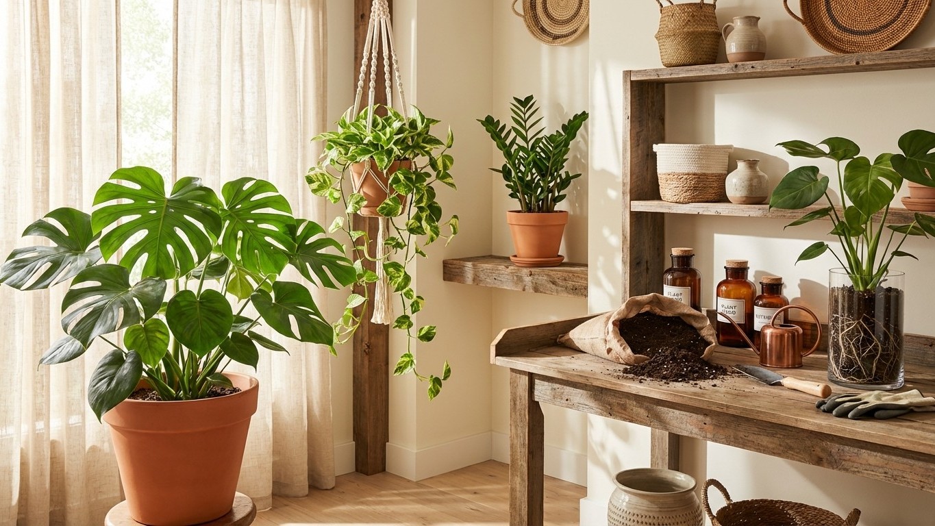 Accélérer la croissance des plantes d’intérieur : lumière, nutrition et rempotage