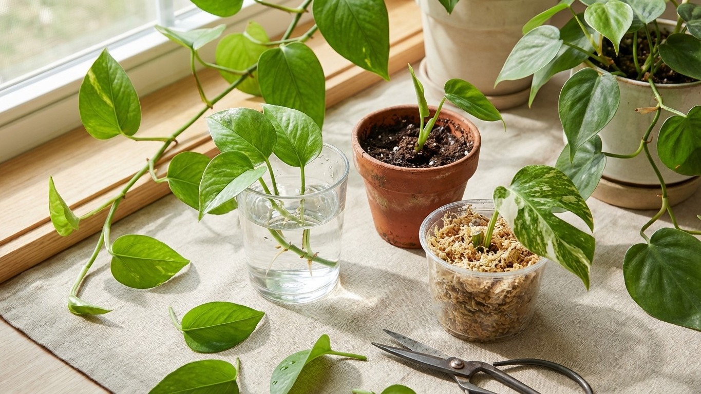 Bouturer les plantes d’intérieur : méthodes simples (eau, substrat, sphaigne)