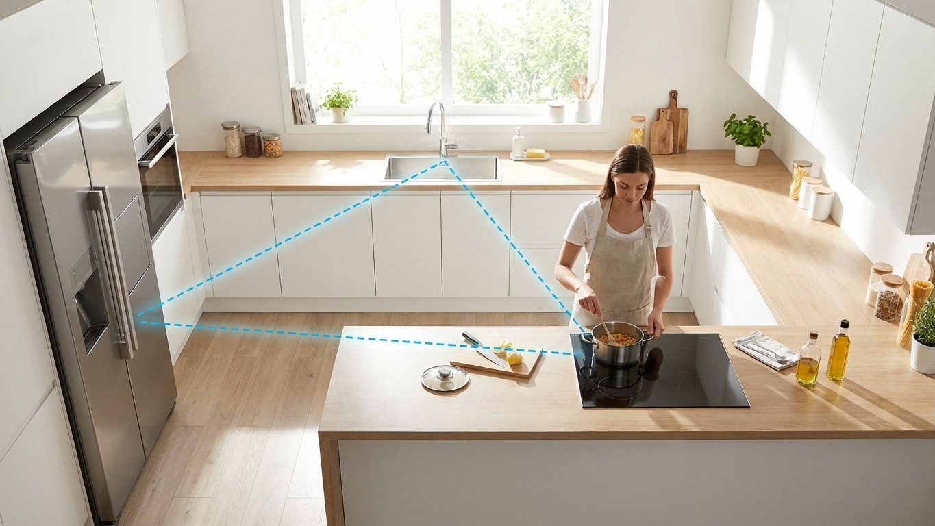 I redesigned my kitchen around this old rule and now I walk half as much while cooking