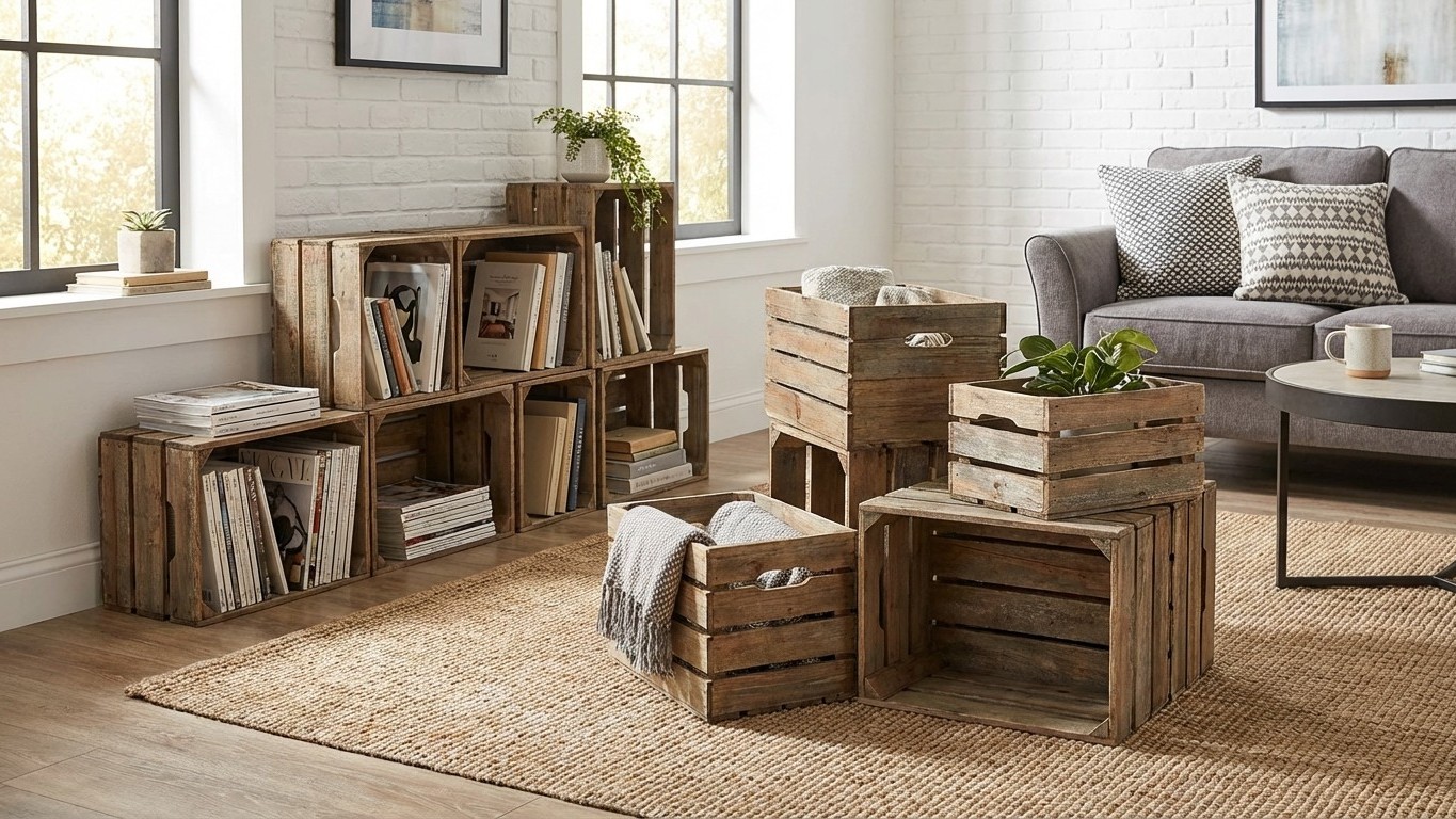 I stopped buying magazine racks after discovering what old wooden crates can become