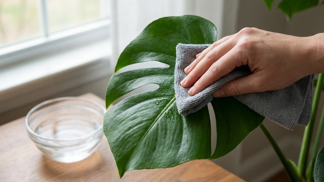 I Was Cleaning My Houseplant Leaves Wrong Until Someone Showed Me This Simple Method