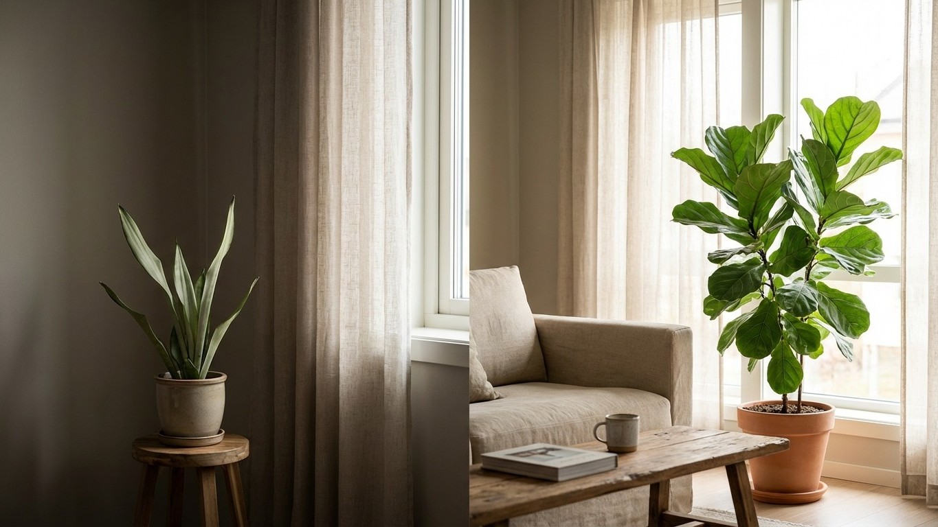 Lumière pour plantes d’intérieur : faible luminosité vs lumière indirecte vive