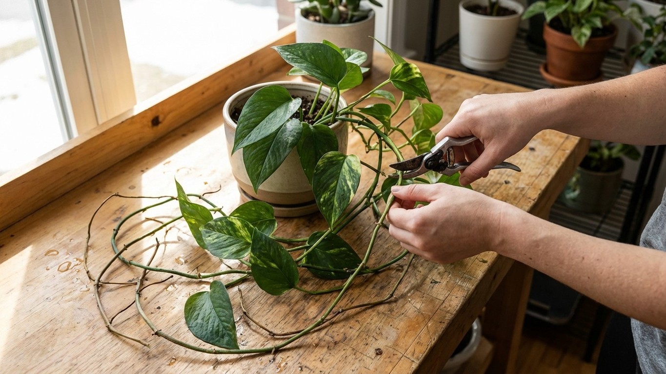 Comment tailler les plantes d’intérieur : quand, où couper, et quoi faire des tiges