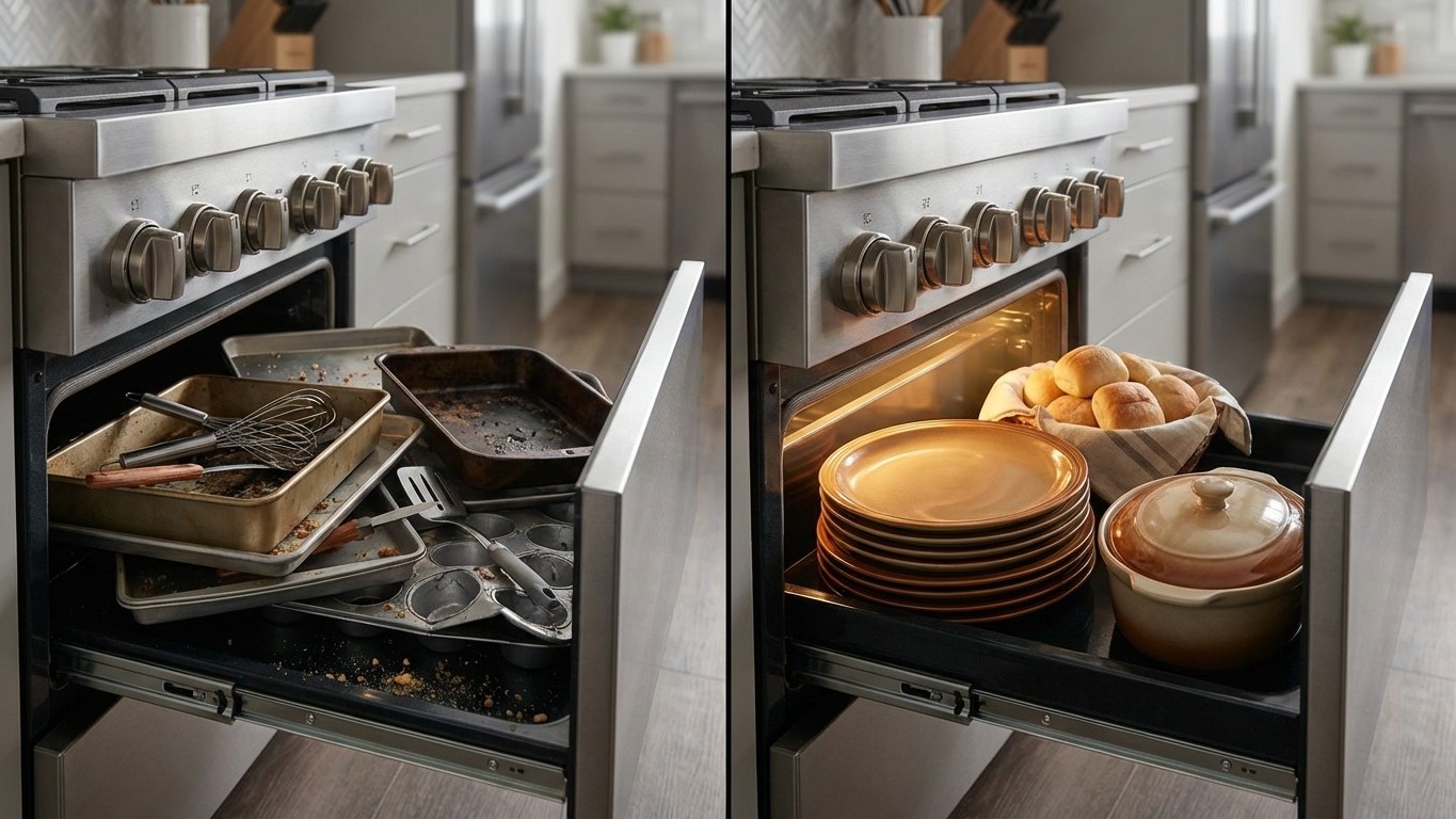 You've Been Using Your Oven Drawer Wrong: Here's What It Actually Does