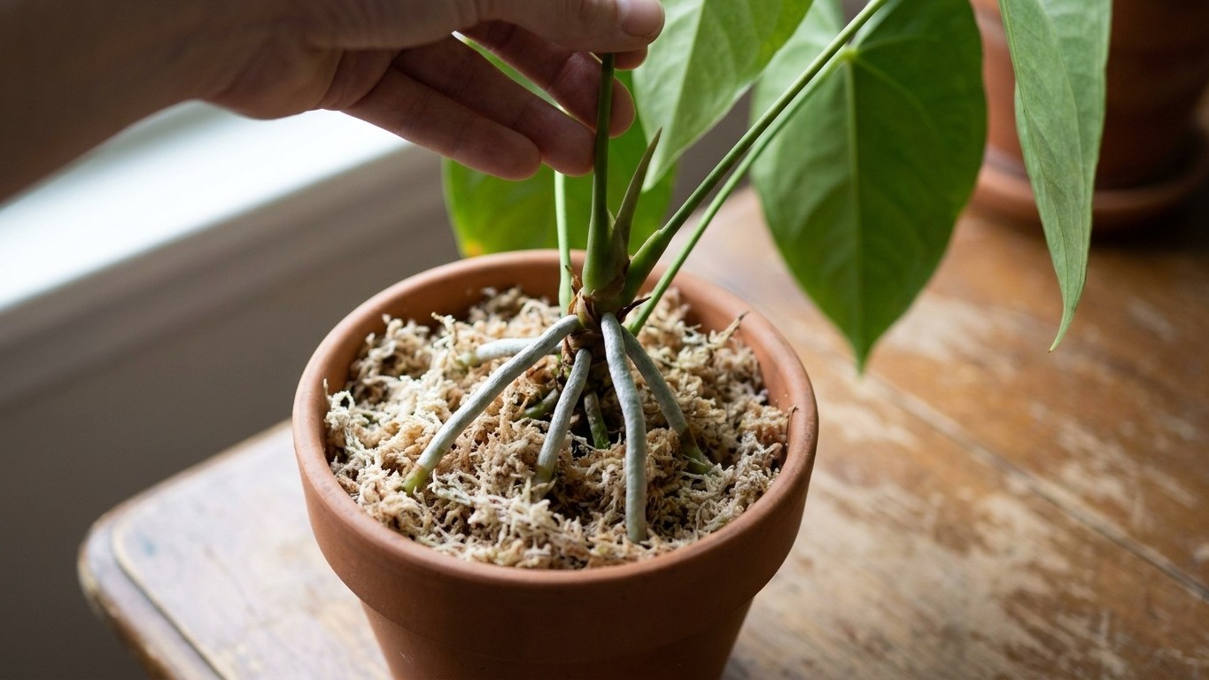 I Tucked My Anthurium's Aerial Roots Into the Soil—What Happened Next Changed Everything