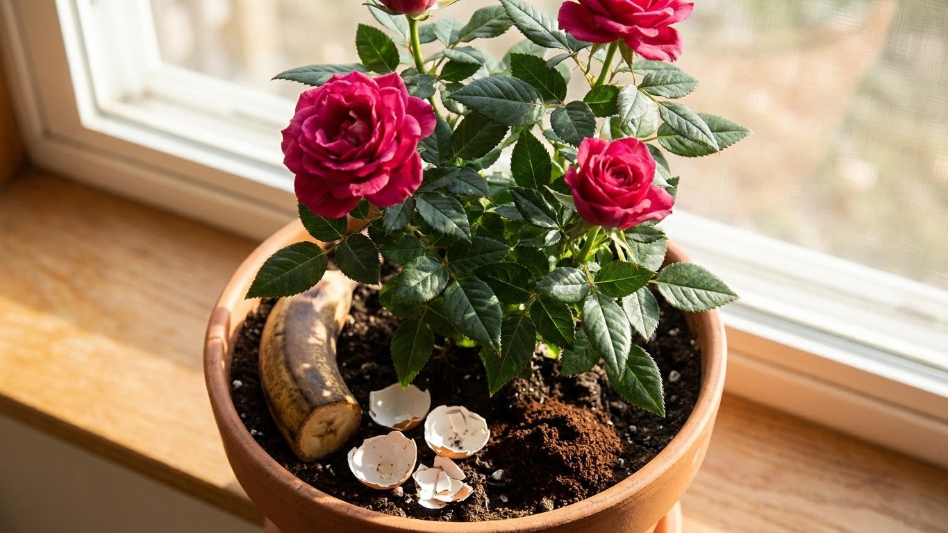 The Kitchen Scrap Secret That Transforms Indoor Roses: Why Gardeners Are Burying Their Trash in May