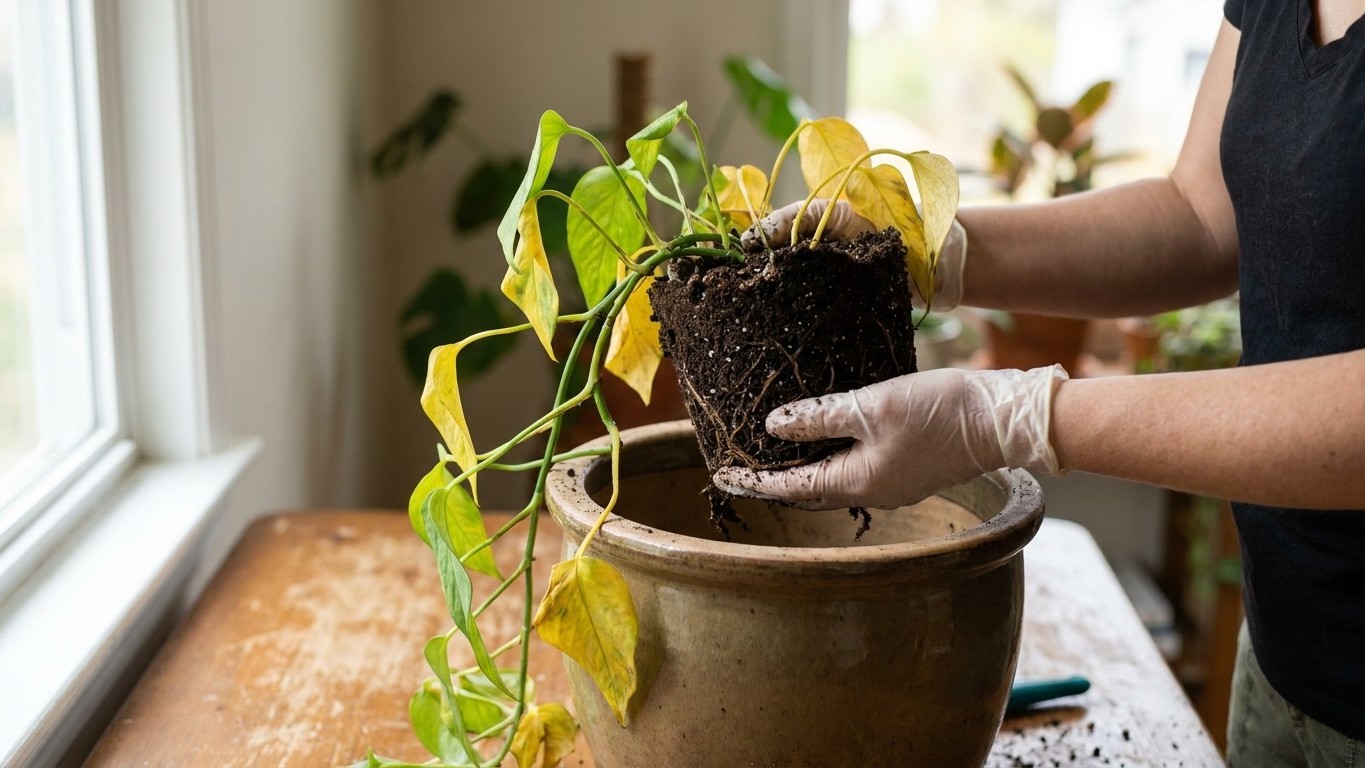 Why Repotting Into a Bigger Pot Actually Kills Your Pothos — And How to Fix It