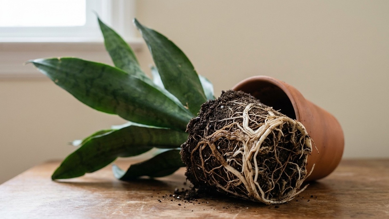 I Repotted My Snake Plant Into a Pot Two Sizes Too Big—Here's What the Soggy Roots Revealed