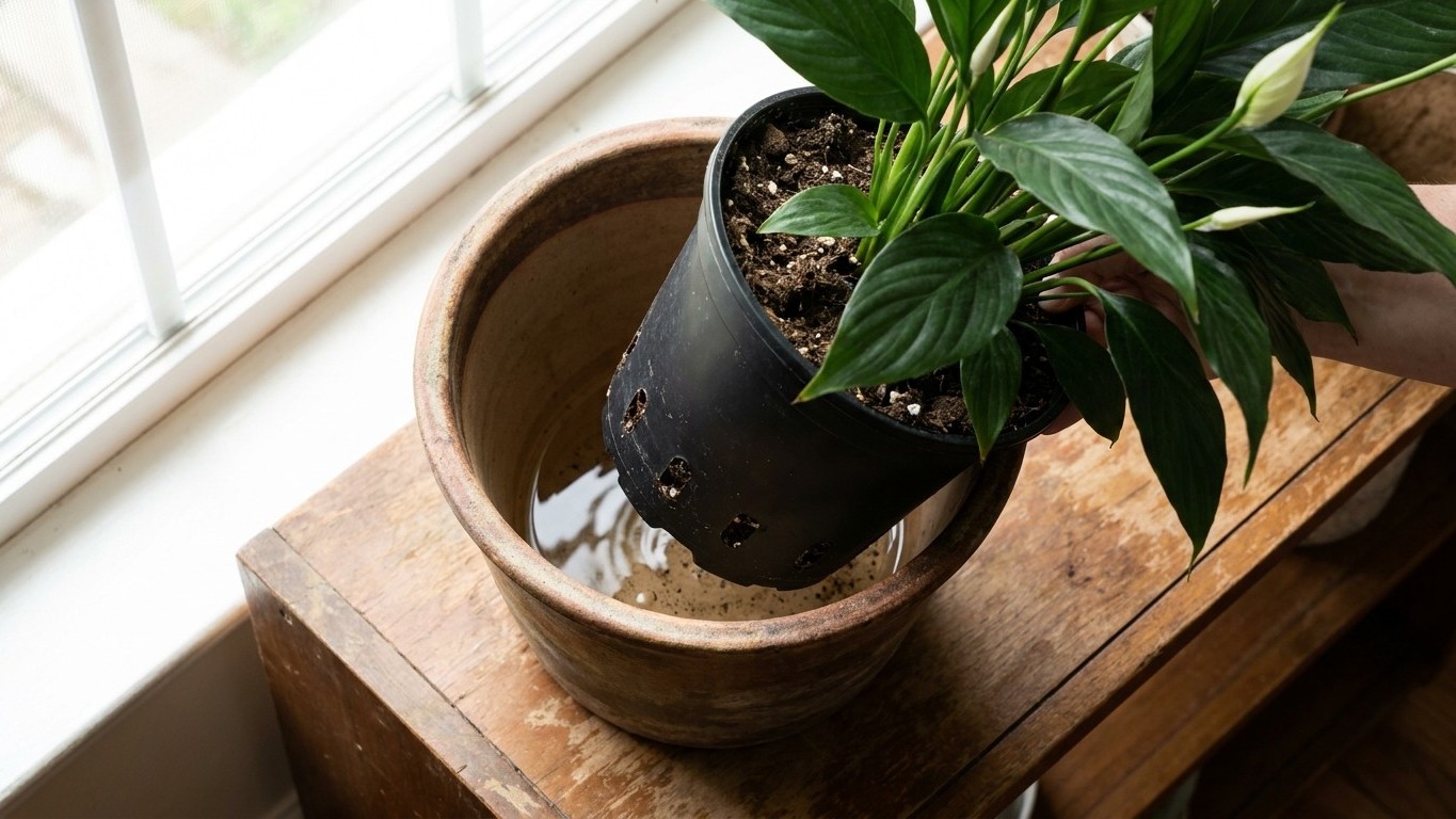 The Decorative Pot Trap: Why Your Plant Is Drowning While the Topsoil Looks Dry