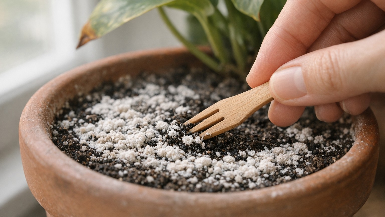 The White Crust on Your Houseplant Soil Is Poisoning It—Here's What You've Been Missing