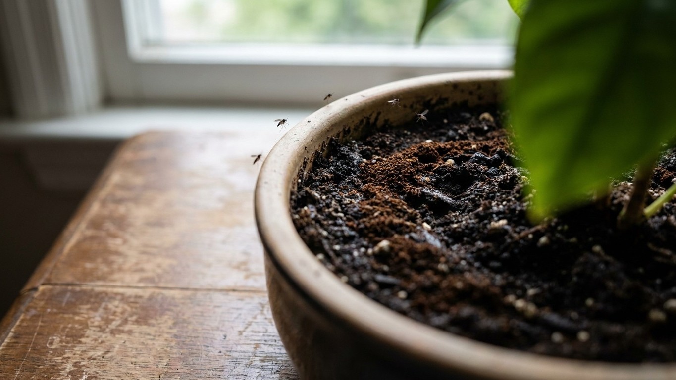 Why Coffee Grounds on Houseplants Backfired: The Fungus Gnat Explosion Explained