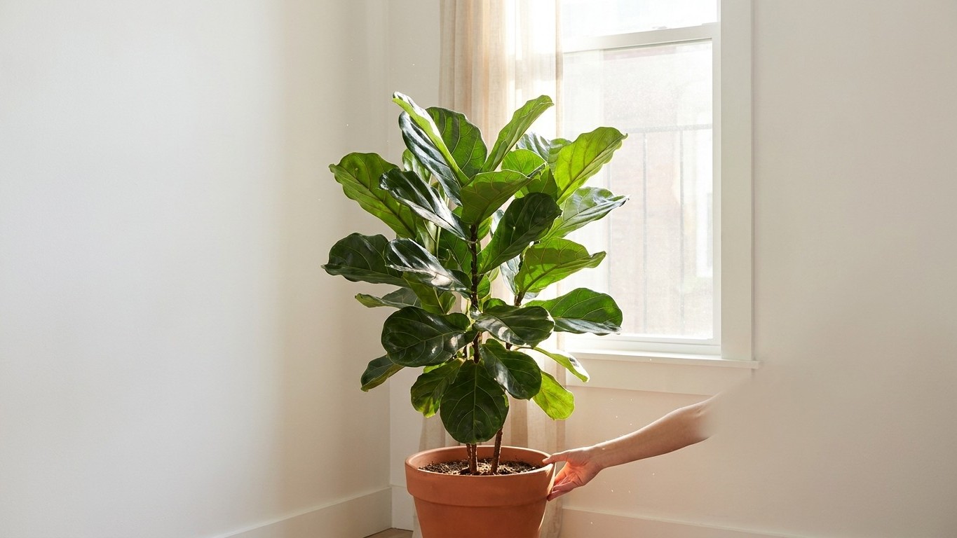 I moved my fiddle leaf fig from room to room to find better light: after the third move, I understood what I was doing to ...