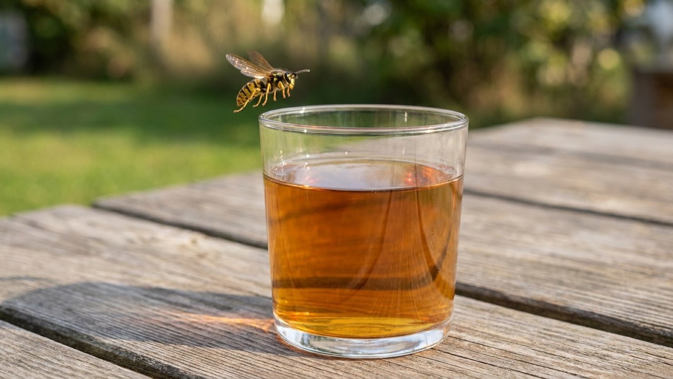 'I thought they were just being a nuisance': why wasps swarming your drink in late summer is actually a signal from the nest