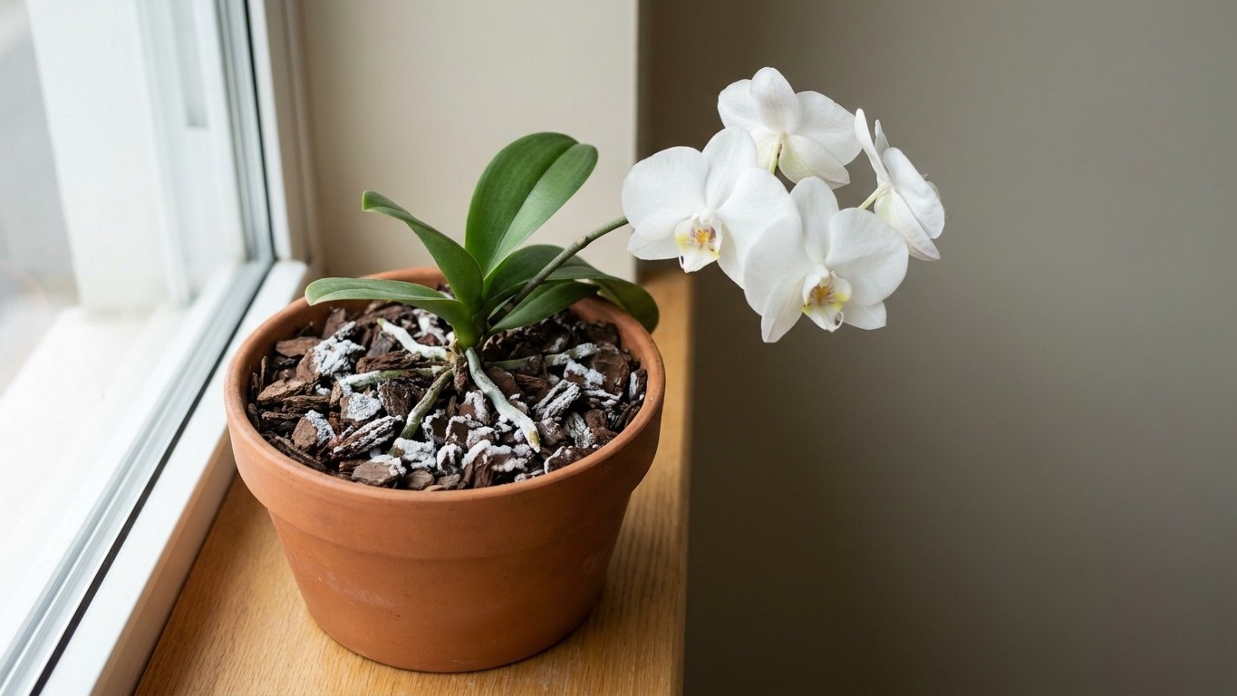 I watered my orchid with softened tap water for two years just because it seemed gentler: the day I lifted it out of the p...