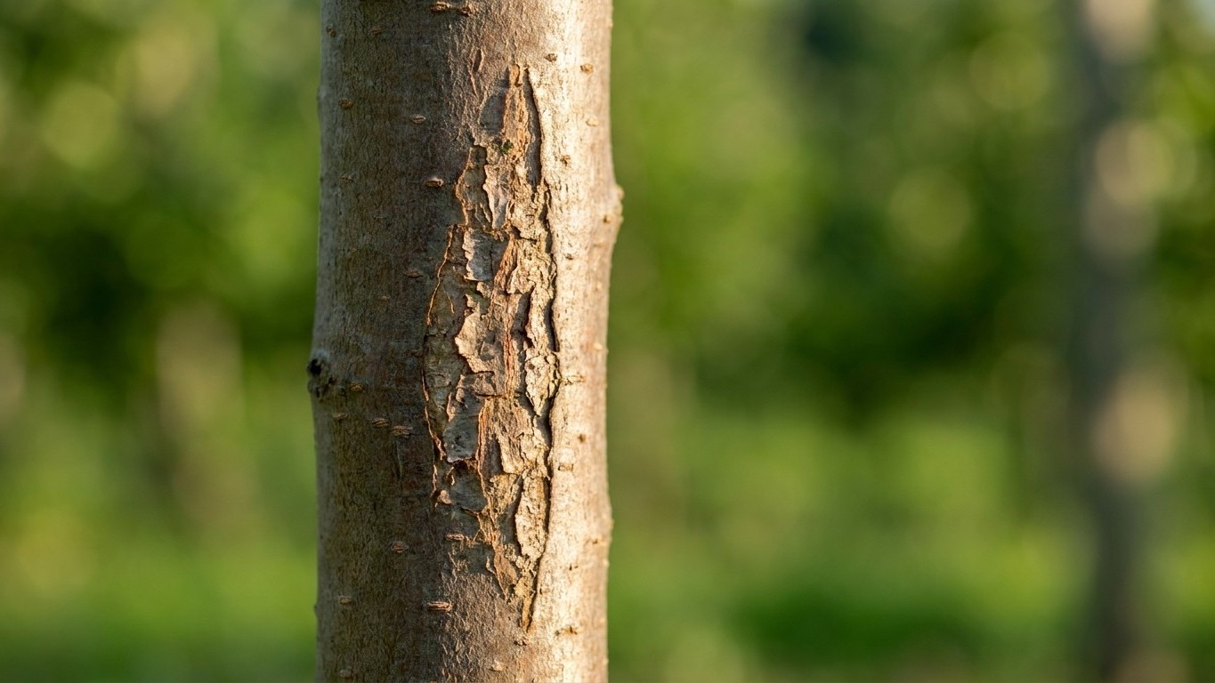 I left my fruit tree trunks bare all winter just because I liked the natural bark: in March, when I ran my hand down the s...