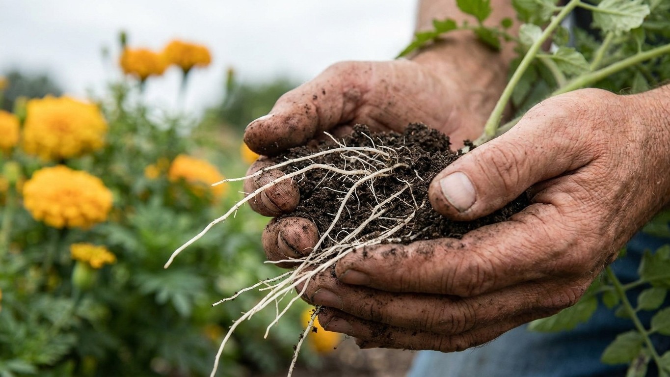 I sowed marigolds between my tomato plants just for a bit of colour: when I pulled them out in October, I understood what ...