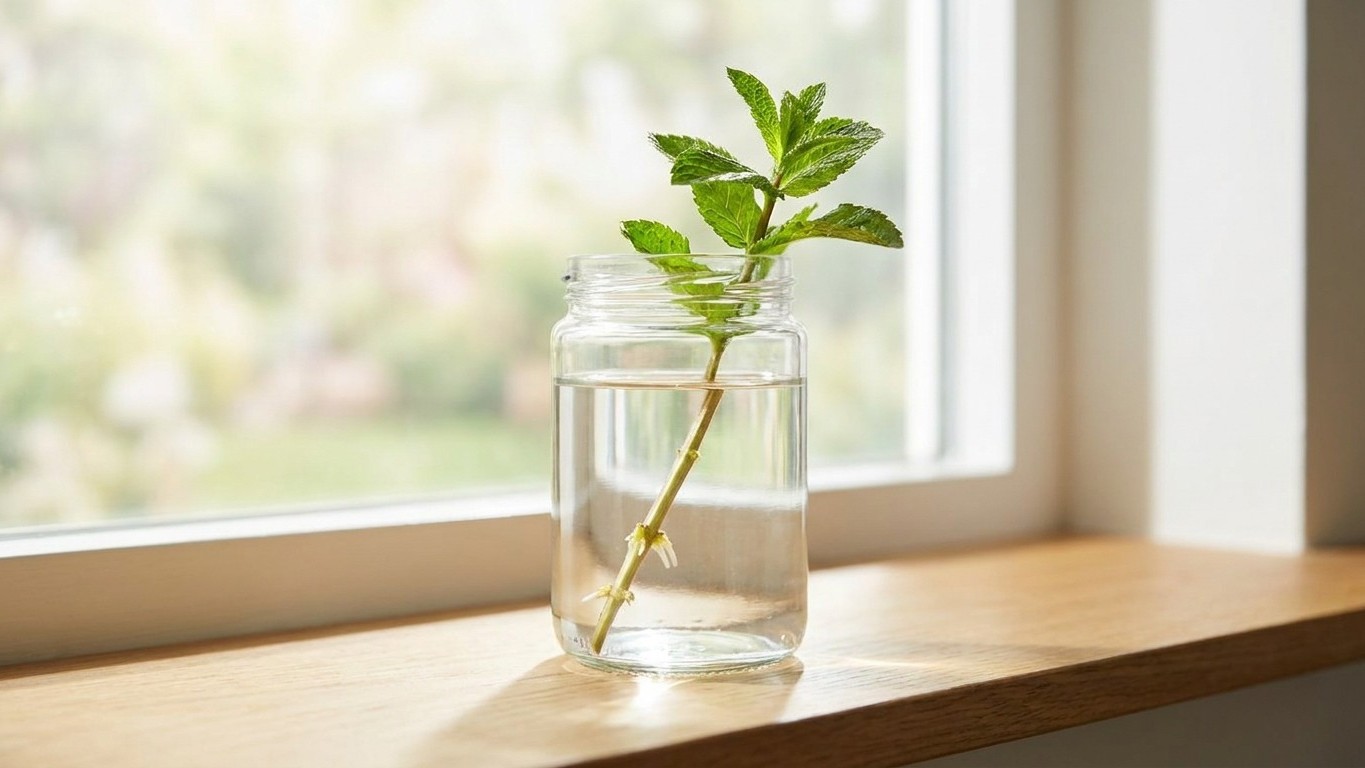 We all insist on rooting mint in a glass of water, although these roots are missing the one thing that lets them survive i...