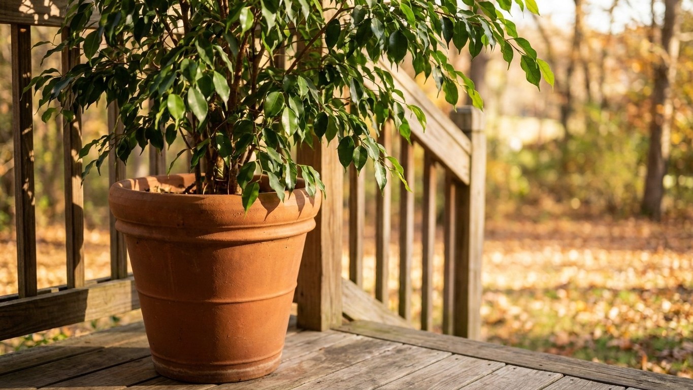 We all keep bringing our ficus straight indoors at the first chill, when it's the three weeks before that decide whether i...