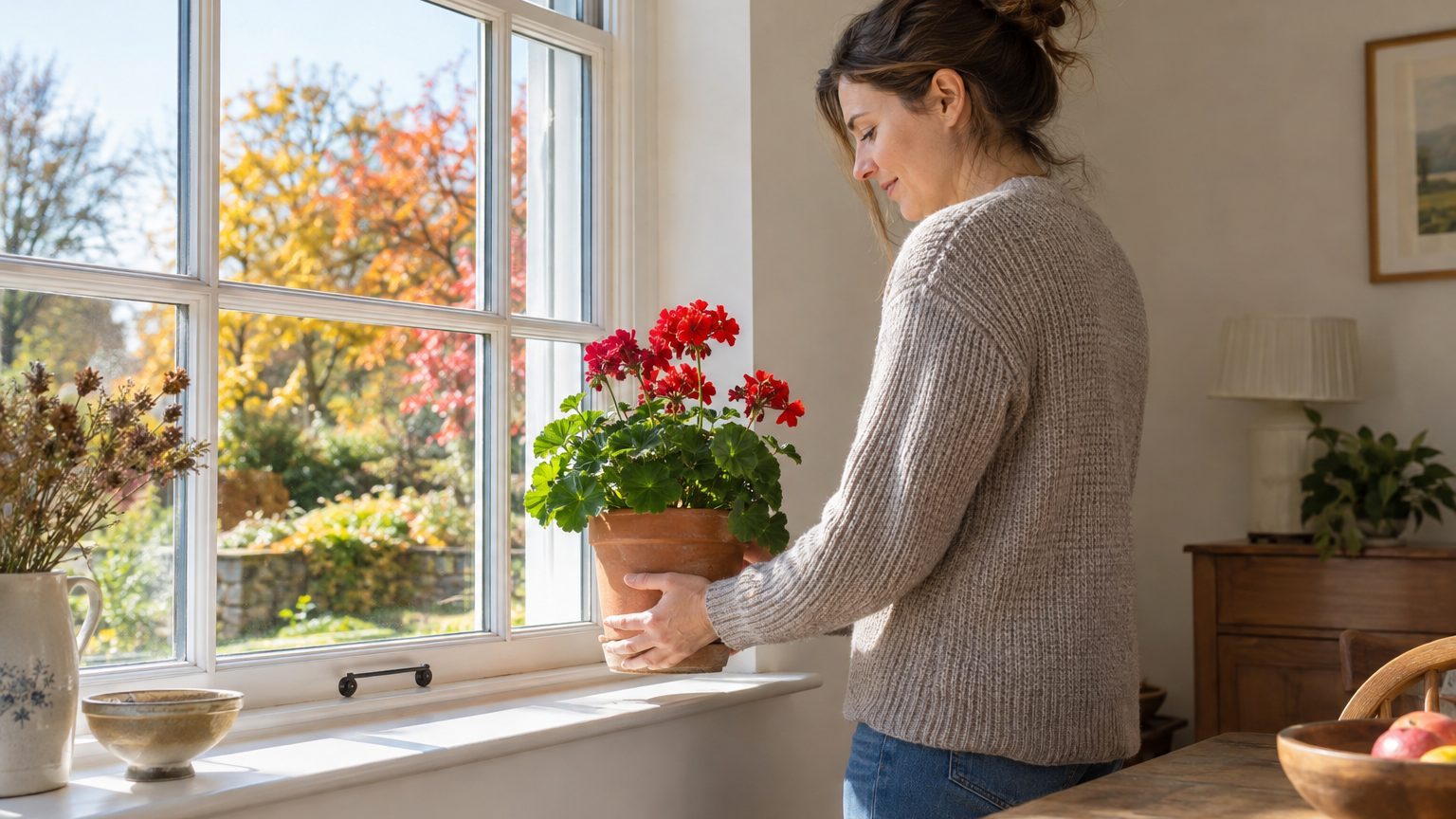 How to Overwinter Geraniums Indoors: Potted, Cuttings or Bare-Root, and the Watering Mistake That Kills Most